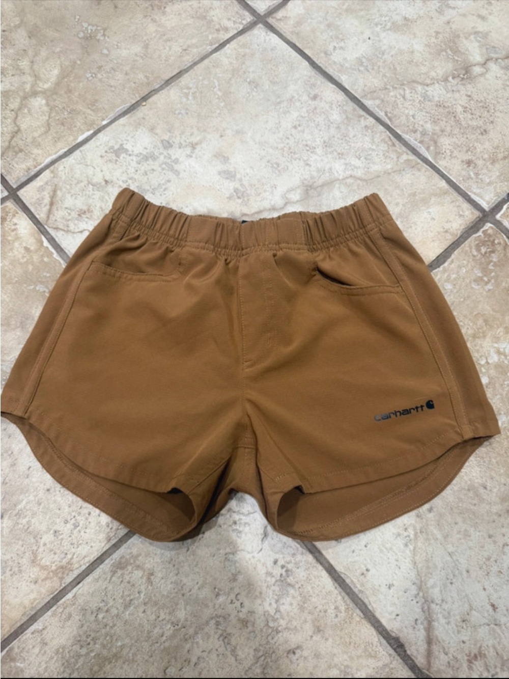 Carhartt lightweight Girls Brown Ripstop Rugged Flex Shorts Size 10
